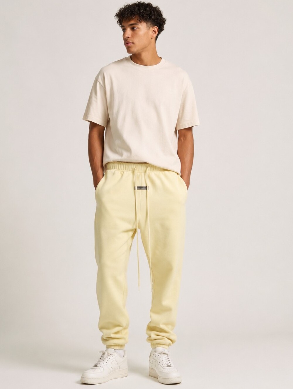 NWT Fear of God ESSENTIALS Garden Yellow Sweatpants Men’s M